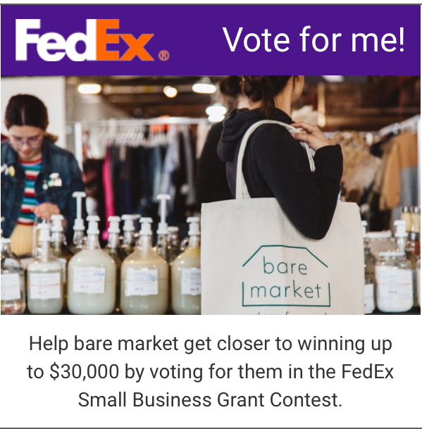 vote for bare market to win $30,000 from FedEx
