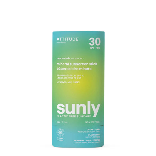 Unscented SPF 30 Mineral Sunscreen Stick - ATTITUDE