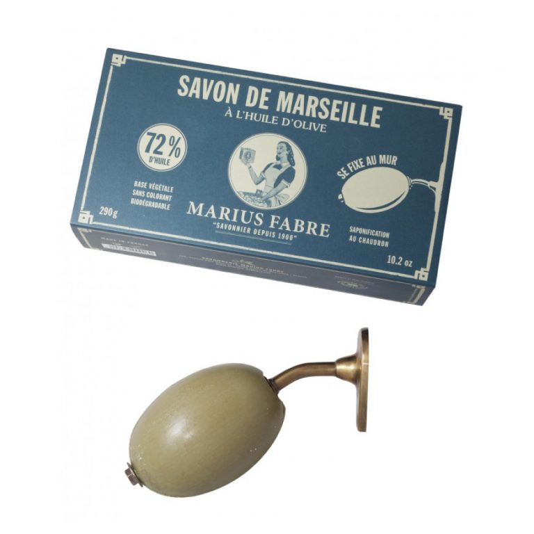 Marseille Rotative Olive Oil Soap with Wall Bracket