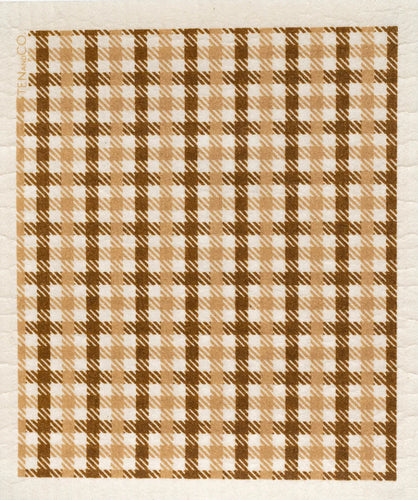 Swedish Sponge Cloth - Plaid Butterscotch