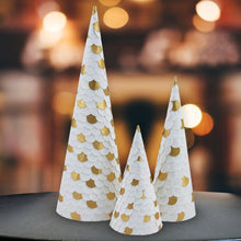 White Christmas Tree Set - Handmade Upcycled Cotton Paper
