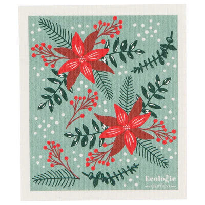 Swedish Sponge Cloth - Poinsettia