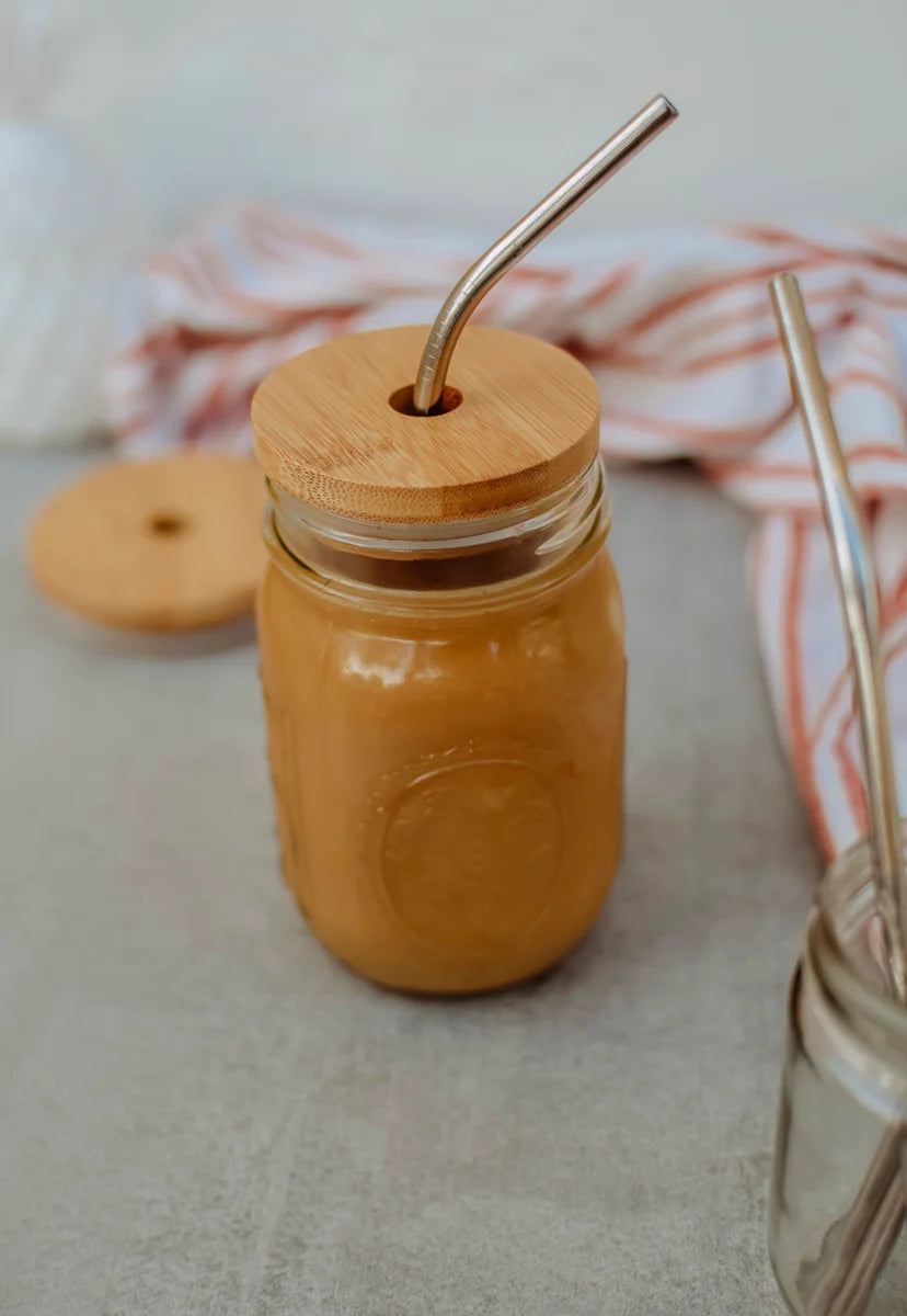 Bamboo Jar Lid - Wide Mouth, With Hole