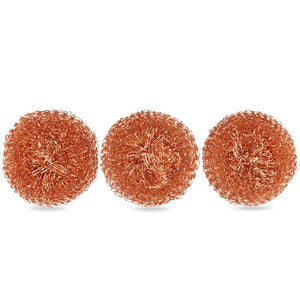 Copper Pot Scrubbers - Set of 3