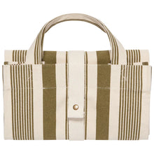 Sage Stripe Shopping Trolley