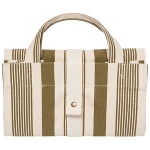 Sage Stripe Shopping Trolley