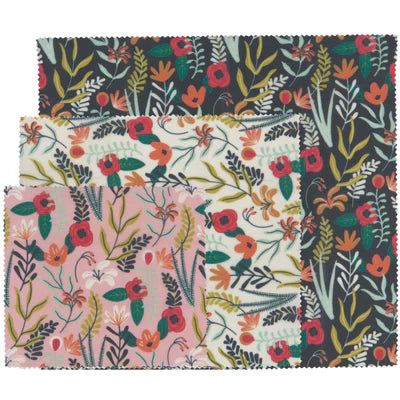 Beeswax Wraps Set of 3 - Floral