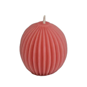 Fluted Sphere Beeswax Candles