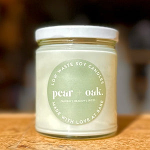 bare market Pear + Oak Candle