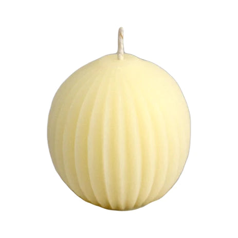 Fluted Sphere Beeswax Candles