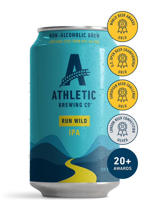 Athletic Brewing Co Run Wild IPA (Non Alcoholic)