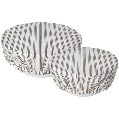 Bowl Cover Set of 2 - Ticking Stripe