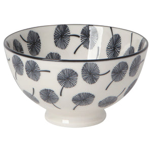 Gray Dandelion Stamped Bowl