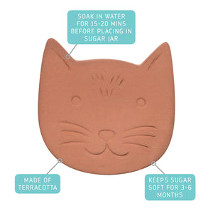 Terracotta Sugar Saver - Calvin Cat