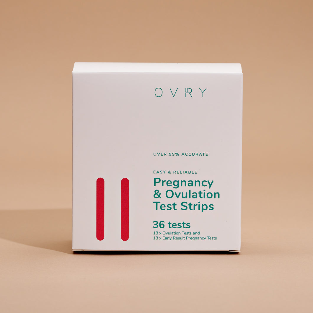 OVRY Combo Pregnancy + Ovulation Test Strips Box - Medium Box (36 Tests)