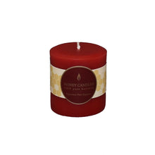 Round Red Beeswax Pillar Candle - 3 inch
