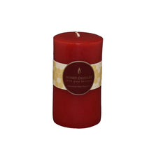 Round Red Beeswax Pillar Candle - 5 inch