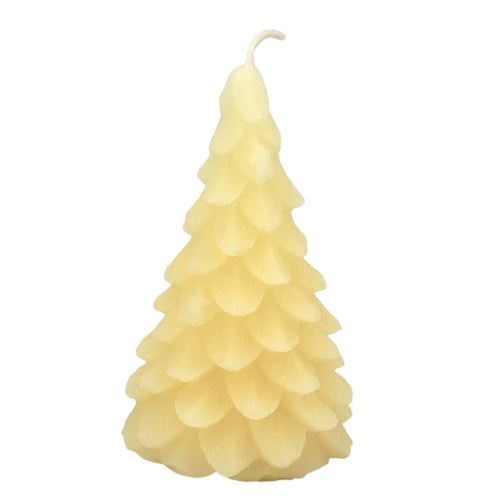 Yule Tree Beeswax Candle - Pearl