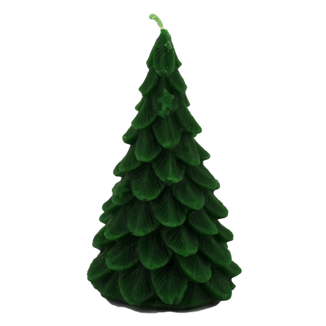 Yule Tree Beeswax Candle - Forest Green