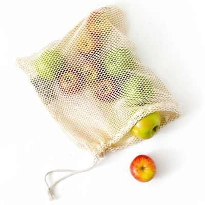 Reusable Cotton Mesh Produce Bags - Set of 2