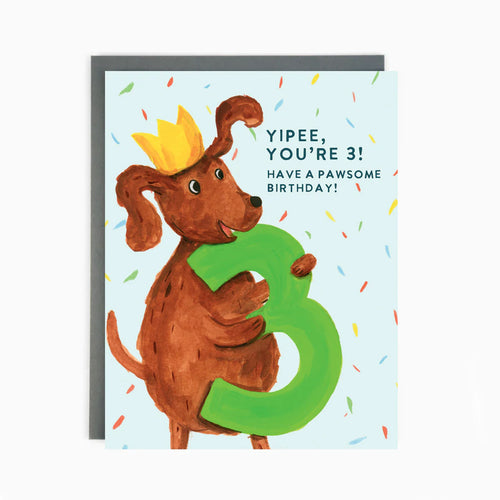 3rd Birthday Dog Card