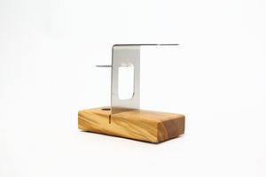 Safety Razor Stand - Olive + Stainless