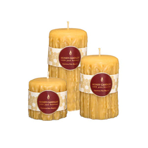 Heritage Drip Beeswax Candle - 3 inch