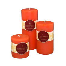 Round Tangerine Beeswax Pillar Candle - 3 inch