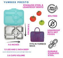 Yumbox Stainless Steel Bento Lunchbox - Tulum Blue